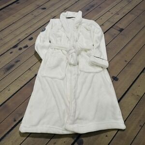 Tommy Bahama White Plush Robe Bathrobe Loungewear OSFM